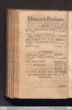 Dramatis Personae.