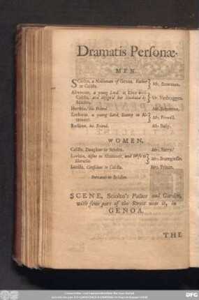 Dramatis Personae.
