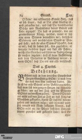 Das 4. Capitel. Bekehrung.