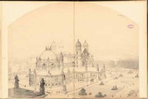 Öffentliches Bad, Berlin Schinkelwettbewerb 1893: Perspektivische Ansicht