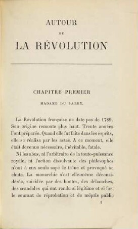 Autour de la révolution