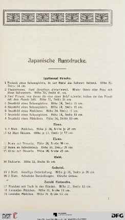 Japanische Buntdrucke (Nr. 1-272)