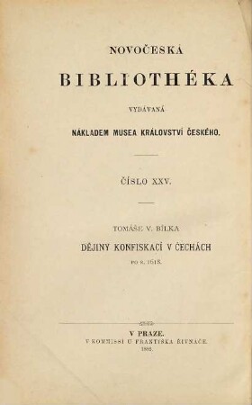 Dějiny konfiskací v Čechách po r. 1618, [1]