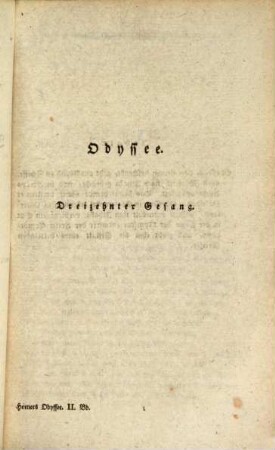 Homers Odyssee, 2. XIII. - XXIV. Gesang : mit einer Karte des Kefallenischen Reichs und einem Grundrisse vom Hause des Odysseus
