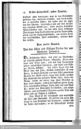 2. Von den festen und flüßigen Theilen der verschiedenen Holzarten