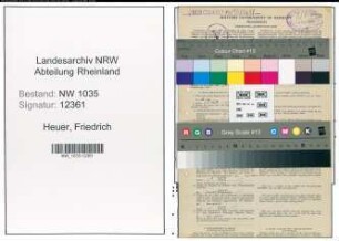 Entnazifizierung Friedrich Heuer , geb. 19.07.1902 (Bergmann)