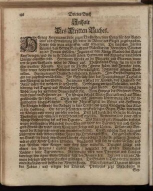 Inhalt des Dritten Buches.