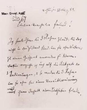 Brief an Prof. H. Bürkner