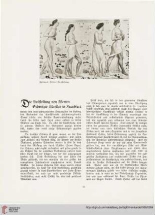 15: Die Ausstellung von Werken Schweizer Künstler in Frankfurt