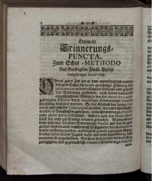 Erneuerte Erinnerungs-Puncta.