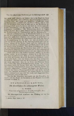 Zwanzigstes Kapitel. Die Krankheiten des schwangeren Weibes.
