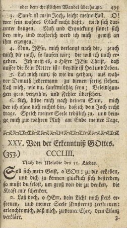 XXV. Von der Erkenntniß GOttes