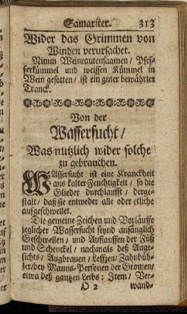 Von der Wassersucht.