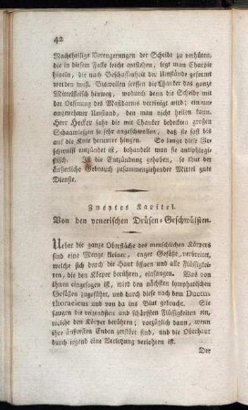 Zweytes Kapitel. Von den venerischen Drüsen-Geschwülsten.