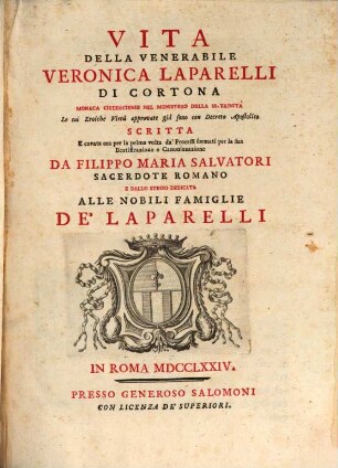 Vita della venerabile Veronica Laparelli di Cortona
