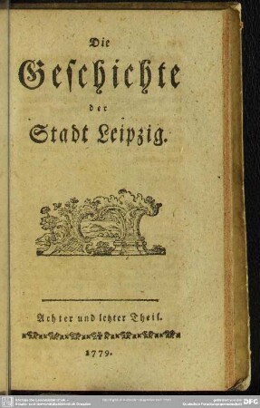 Achter und letzter Theil