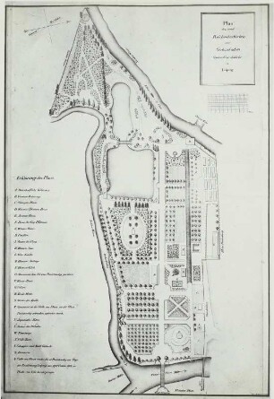 Plan des Reichenbachschen Gartens (später Gerhardscher Garten)