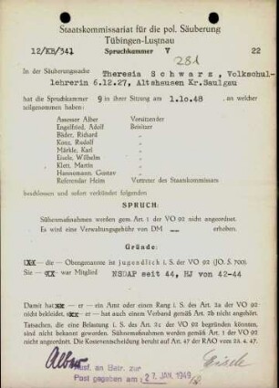 Schwarz, Theresia