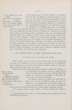 7. De tweede helft van het oorlogsjaar 1825 - 1826