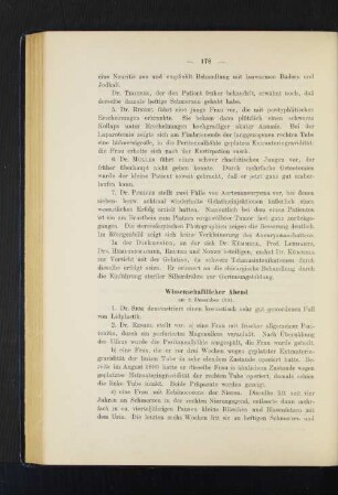 Wissenschaftlicher Abend am 2. Dezember 1901.