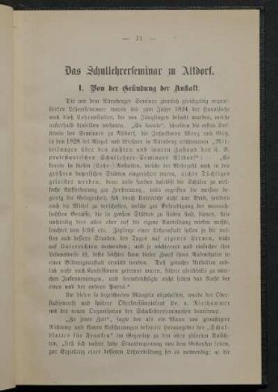 Das Schullehrerseminar zu Altdorf.