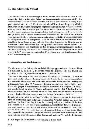 II. Der delinquente Verlauf