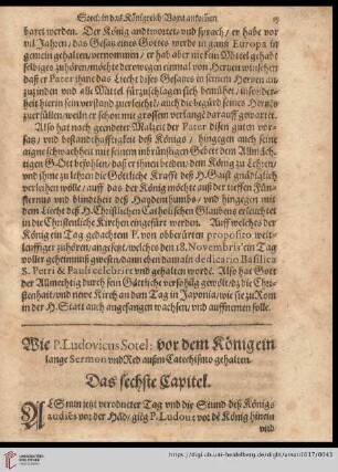 Das sechste Kapitel