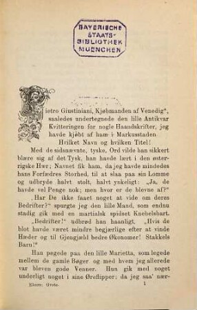 Grete : Roman fra det gamle Nürnberg. Af Georg Ebers. Oversat af Otto Borchsenius og Johannes Magnussen, 1