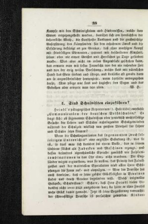 Sind Schulvisiten einzuführen?