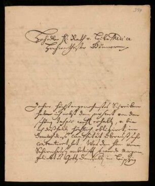 Brief von Friedrich Hoffmann an Johann Dolaeus