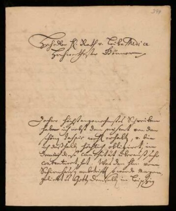 Brief von Friedrich Hoffmann an Johann Dolaeus