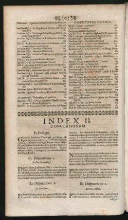 Index II. Conclusionum.