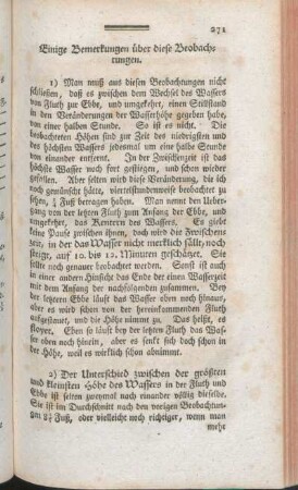 Einige Bemerkungen über diese Beobachtungen.