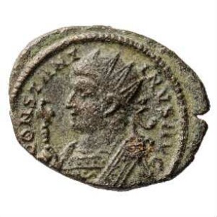 Münze, Follis, Aes 2, 321 n. Chr.
