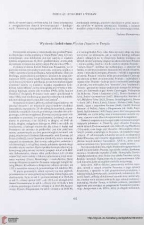 56: Wystawa i kolokwium Nicolas Poussin w Paryżu