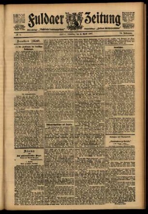 Zweite Ausgabe vom Dienstag, den 02. April 1907.