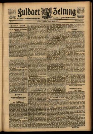 Zweite Ausgabe vom Dienstag, den 02. April 1907.