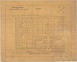 Littmann, Max; München; Nordfriedhof, Grabstätte der Familie Littmann - Lageplan