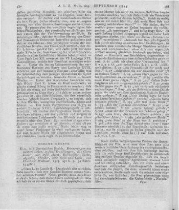 [Wollmar, C.]: Erinnerungen aus meinem Leben in fünf Erzählungen. Ulm: Stettin 1825