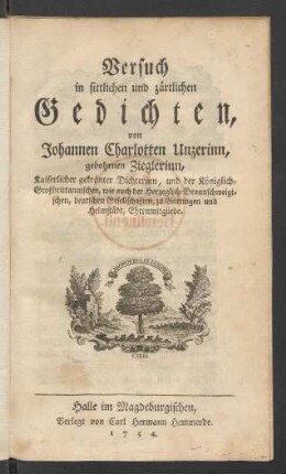 Versuch in sittlichen und zärtlichen Gedichten