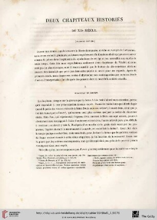 Deux chapiteaux historiés du XIIe siècle