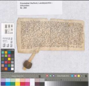 Die Äbtissin Lutgardis transcribirt die Urkunde vom 17.12.1340.