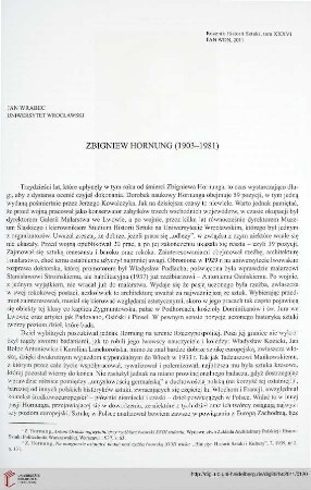 36: Zbigniew Hornung (1903 - 1981)