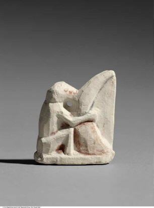 Statuette in Gestalt eines Affen, eine Harfe spielend