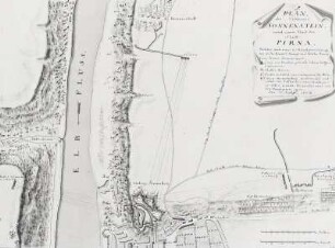 Pirna, Festung Sonnenstein, Lageplan, 1758