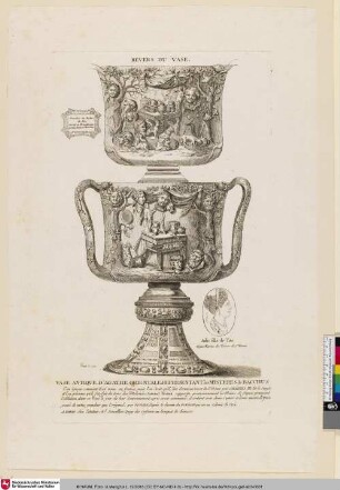 Vase antique d'Agathe orientale, représentant les mystères de Bacchus