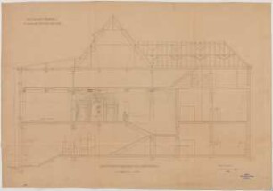 Thiersch, Friedrich von; München; Münchner - Kindl - Keller, Erweiterungsbau - Treppenhaus, Vestibül (Schnitt)