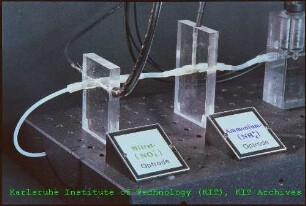 Detailaufnahme der Versuchsapparatur Sensor Array im Institut für Radiochemie (IRCh)