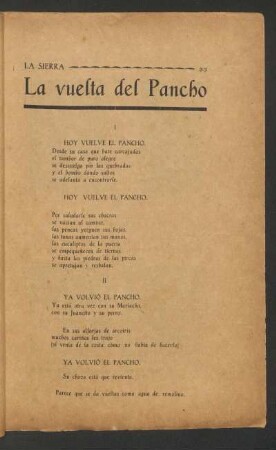 La vuelta del Pancho