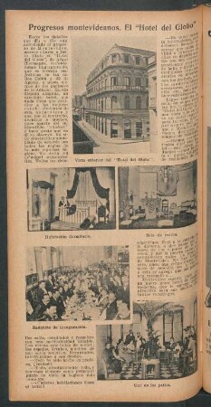 Progresos montevideanos - El "Hotel del Globo"